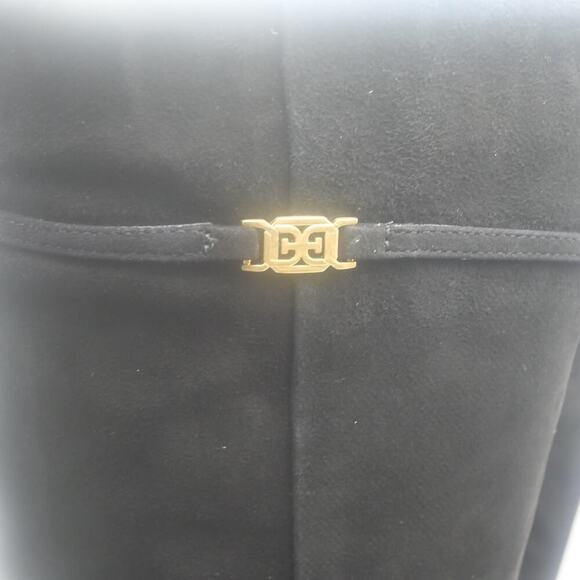 NEW Sam Edelman Women's 6.5 Lyla Black Suede Knee High Heel Boots WIDE CALF - Picture 4 of 12